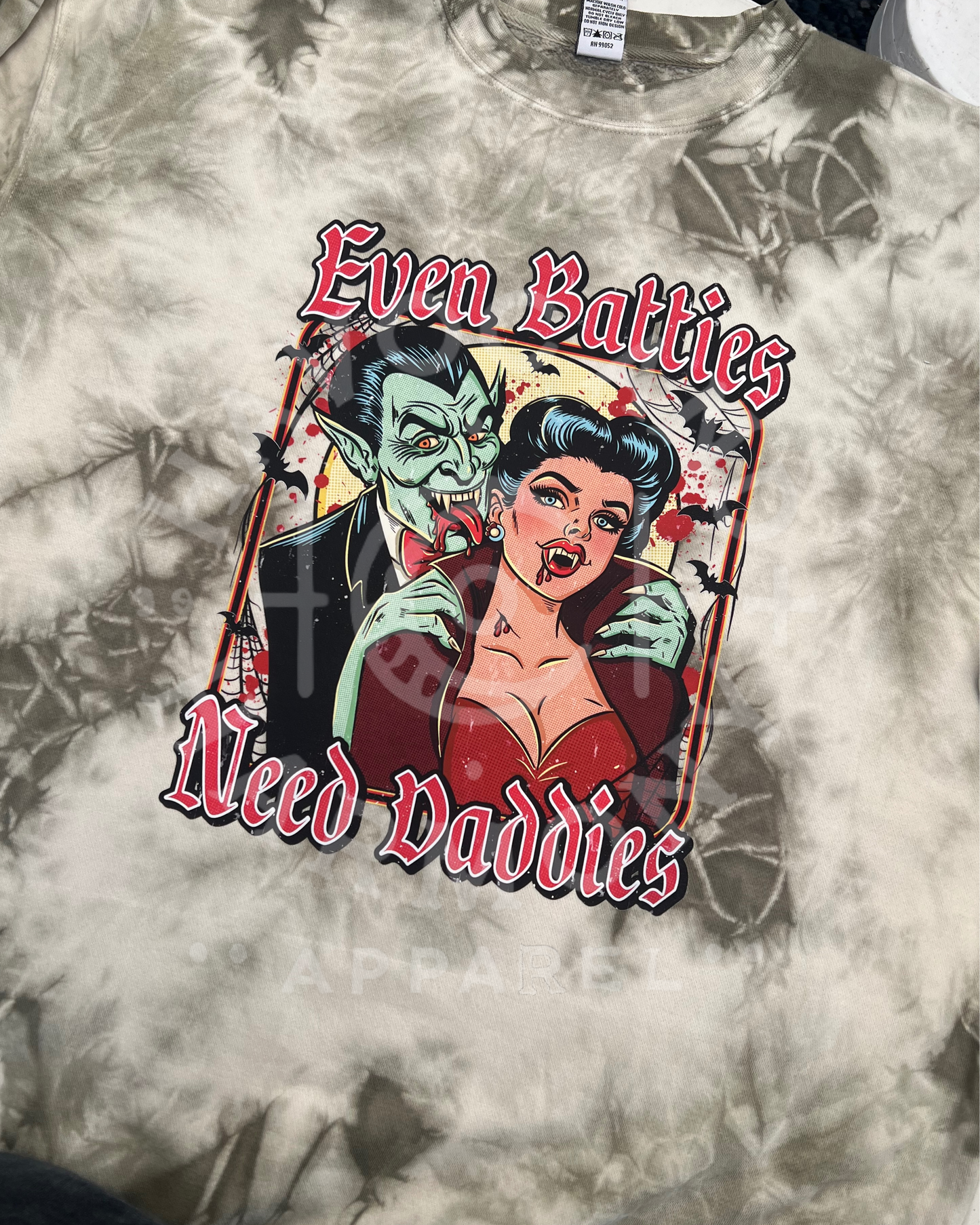 Batties Need Daddies Tie Dye Crewneck