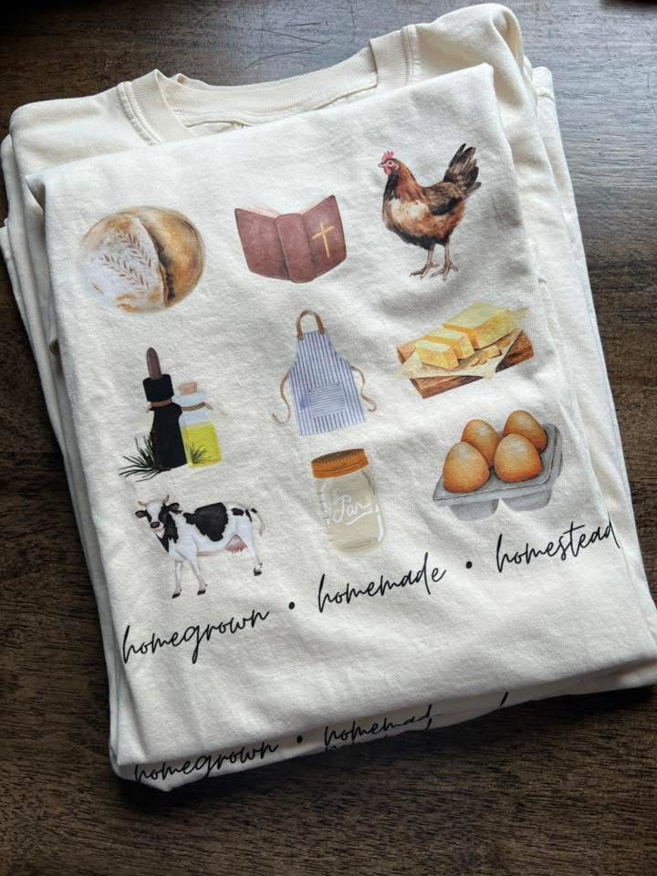 Homegrown Homemade Homestead Tee