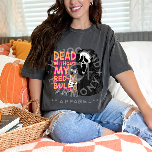 Dead without my R-Bull Brown Checker Tee
