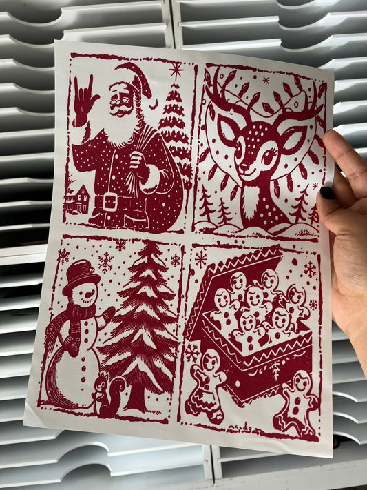 SANTA REINDEER COLLAGE